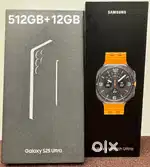 S 25 ULTRA (512GB 1.05K)USED ఫైనాన్స్ బిల్ కాదు WITH ULTRA WATCH 1.40K