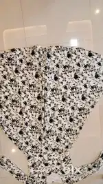 Black and white just above ankle length Dress/kurti