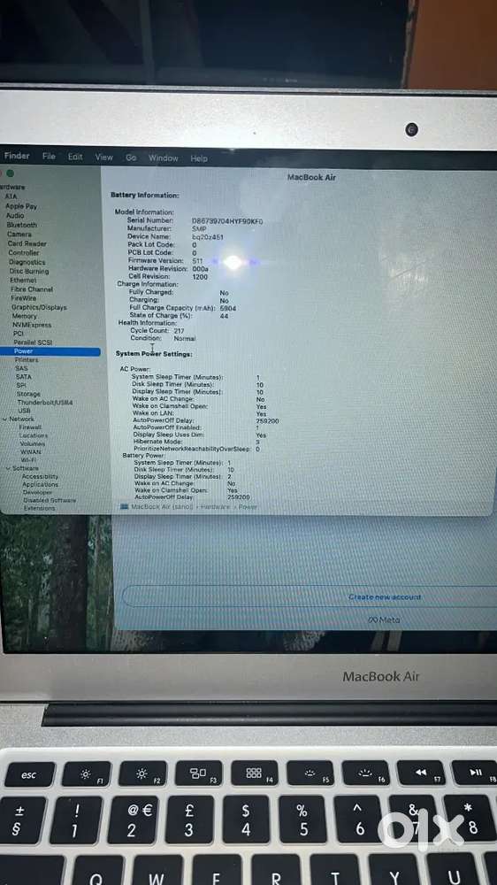 Macbook 2018 MacBook Air 13-inch
Mdl No: A1466
13.3/1.8GHz/8GB/256GB