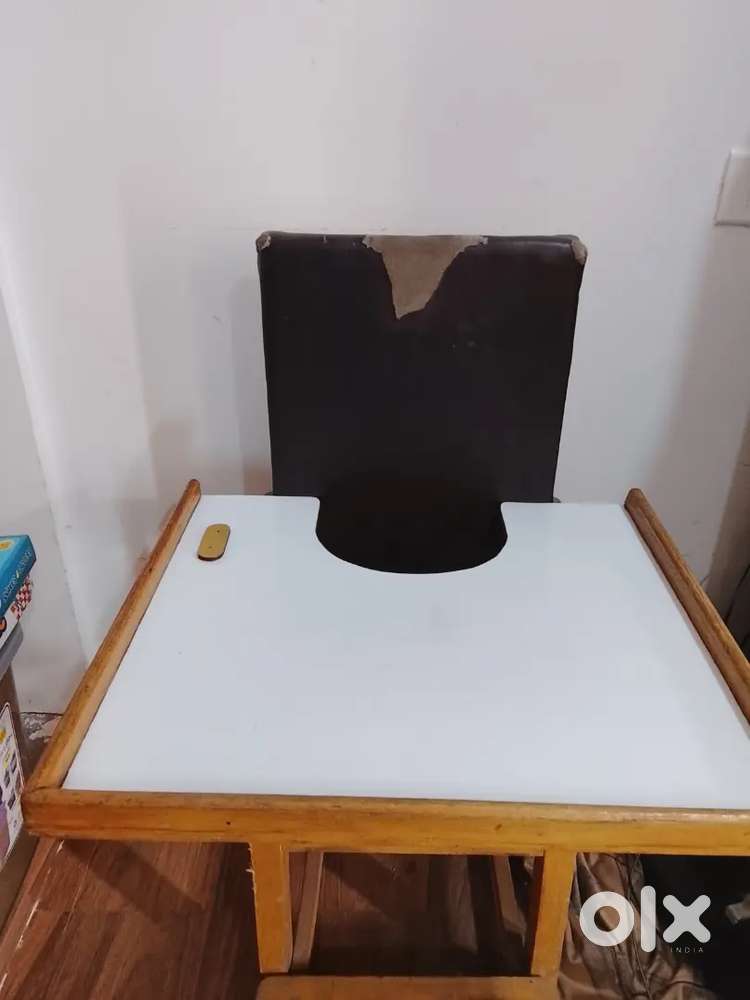 Wooden kids chair and table