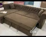 Chesterfield model L shape sofa cumbed