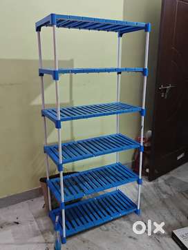 Portable Plastic rack with 5 shelves