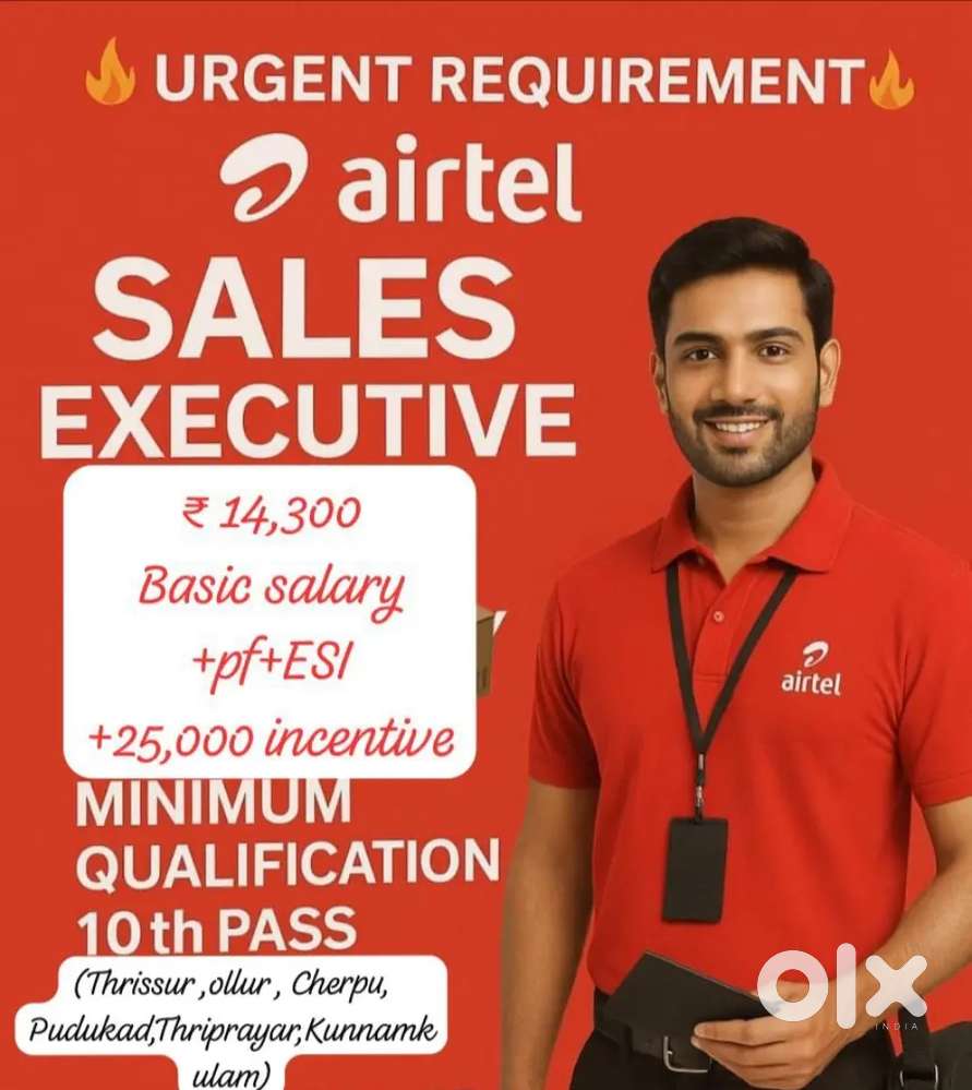 Airtel job vacancy,Marketing, field work, Good salary,good incentives