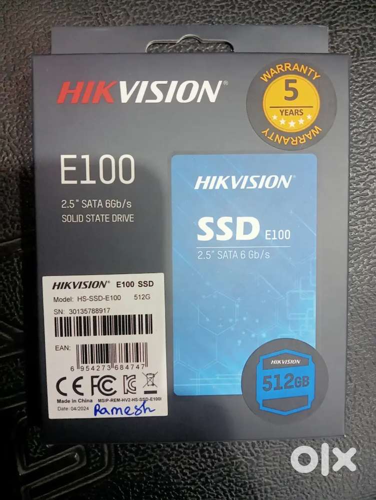 512 GB hikvision SSD HARD DISK & WARRANTY REPLACEMENT ,no warranty
