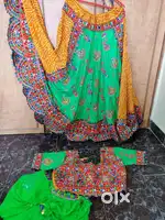 New navratri ghagra choli set mirror work (free size)