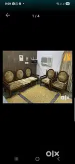 5 seater sofa set with central table in shisham wood