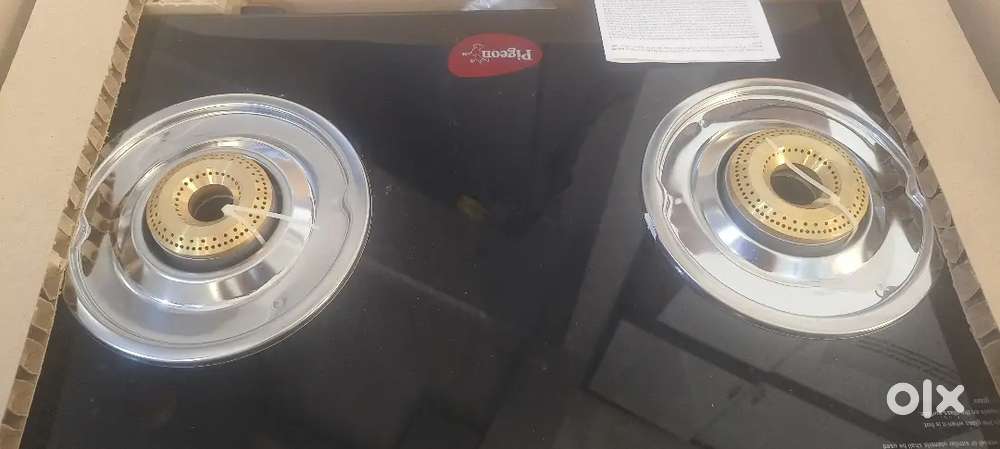 Gas burner glass top