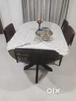 Glass 6 chair Dining table