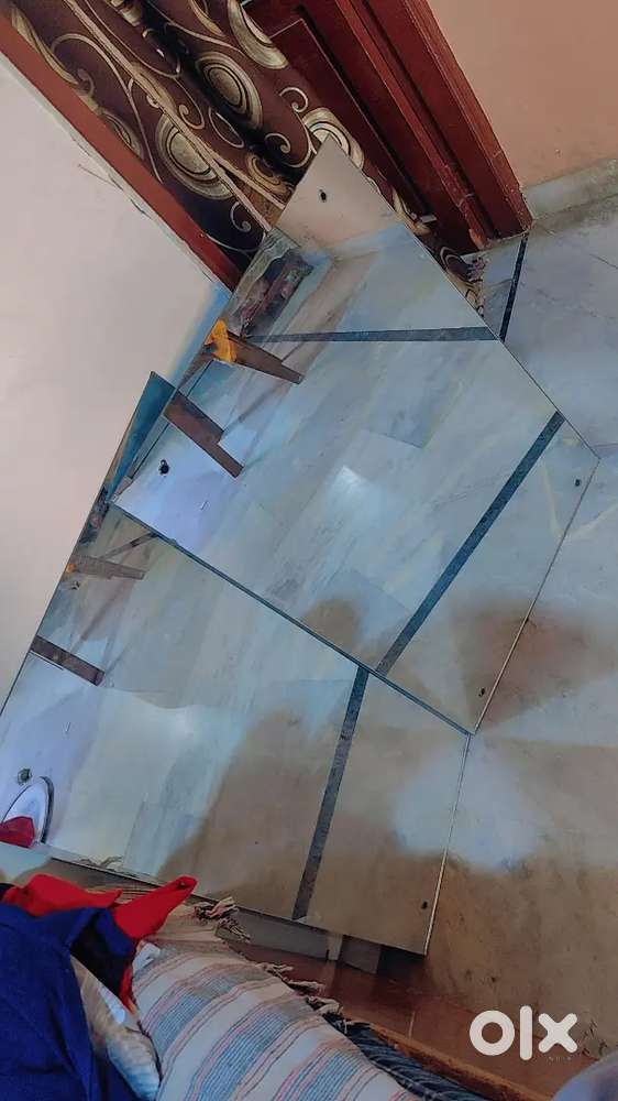 Two beauty Saloon Mirror and trolly, hair spa standing machine.