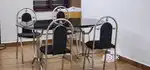 Dining table set in stock stainless steel