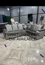 The all new l shape sofa set with quality foam and fabrics with free d