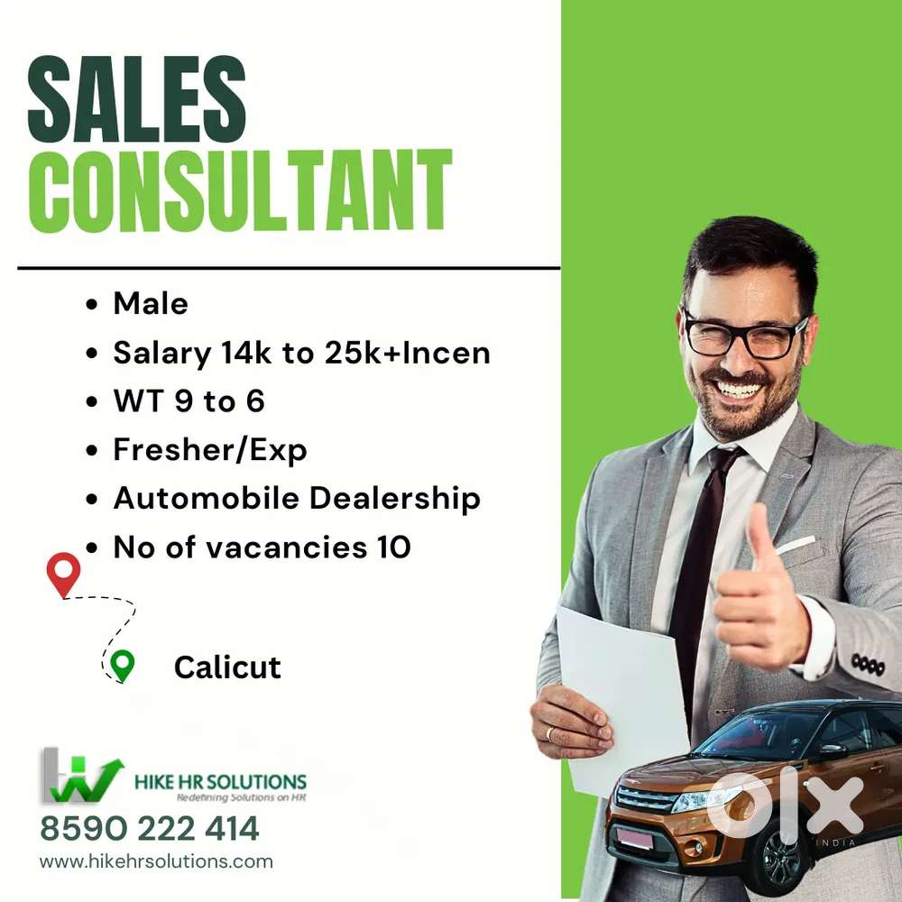 Sales consultant for automobile firm