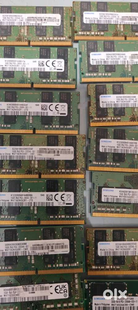Available laptop Rams 16GB DDR4