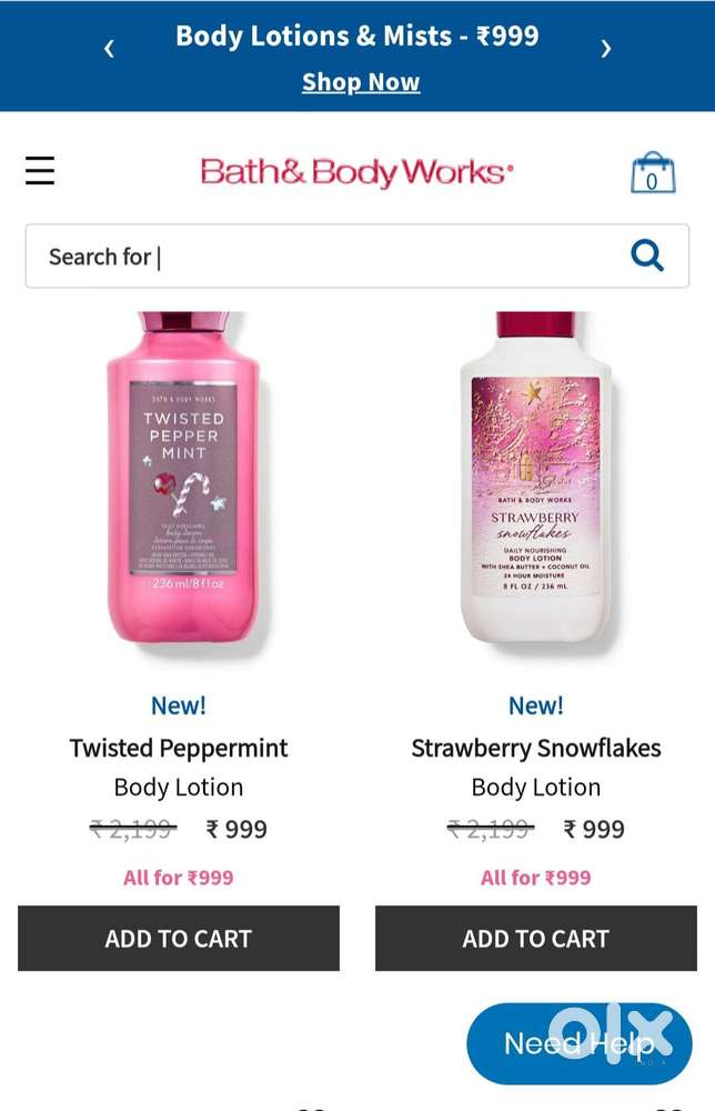 Bath & body works body mists n body cream