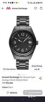 New Armani Exchange Men Bracelet Style Analogue Watch AX1422I-Black