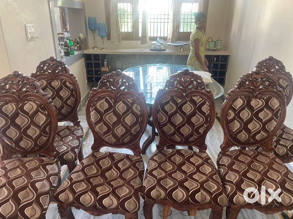 3+2+2 sofa set and 6 dining chairs