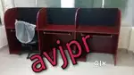 New three seater workstation telecaller table computer table with keyb