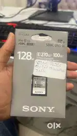 New camera card not for. Use sell pack sony. 128 gb high speed