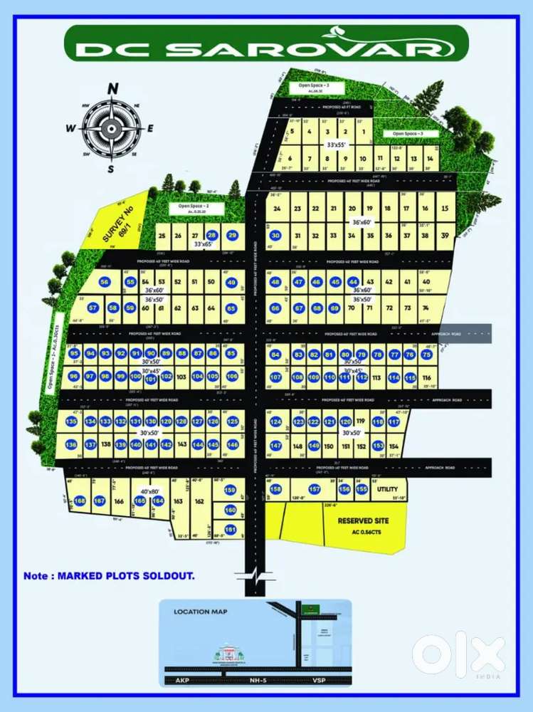 Vuda approved plot for sale