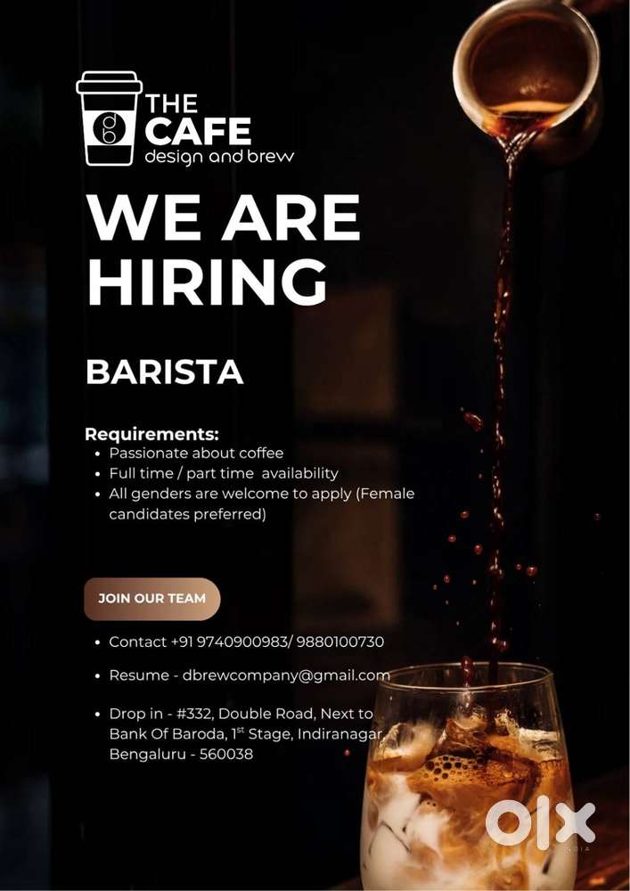 Barista for cafe