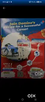 Require delivery boys for Domino's Pizza sundar Nagar Ludhiana