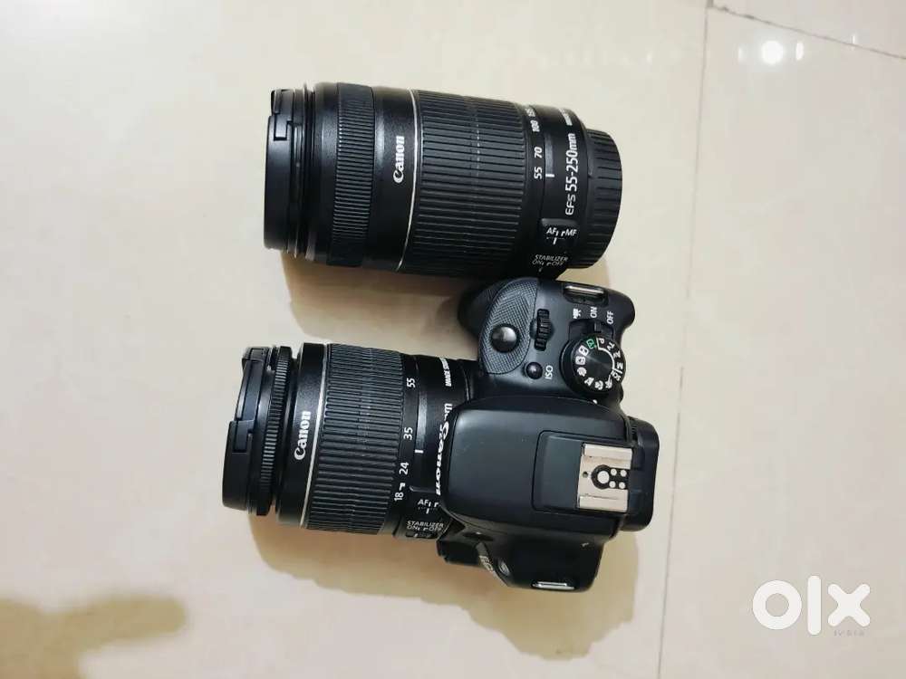 Canon 100D lance 18-55 + 55-250 with camera  + charger+ bag