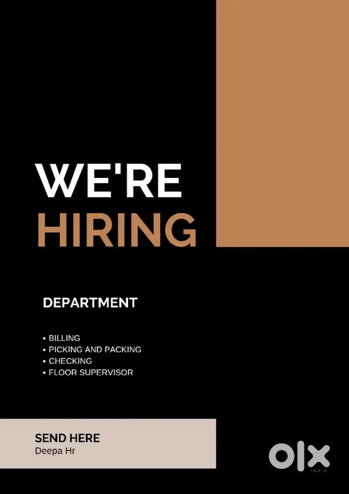 WE ARE HIRING SUPERVISOR EXECUTIVE FOR WAREHOUSE