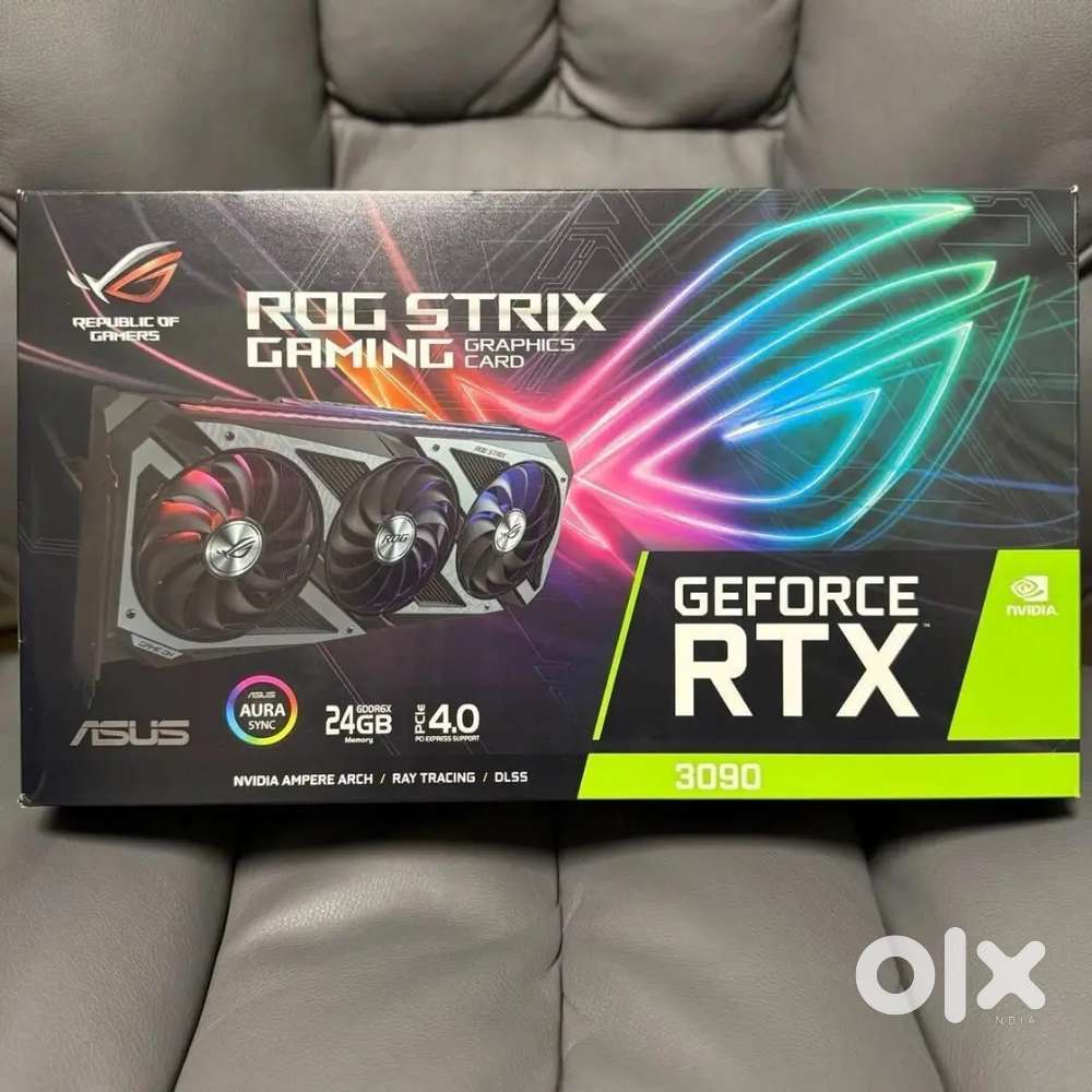 Used ASUS ROG Strix GeForce RTX 3090 OC 24GB GDDR6X Graphics Card.