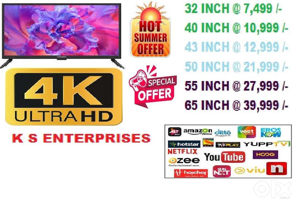 65 INCH SMART LED TV @  39,999 /-