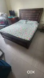 Double Bed with storage and Mattress [Sleep well]