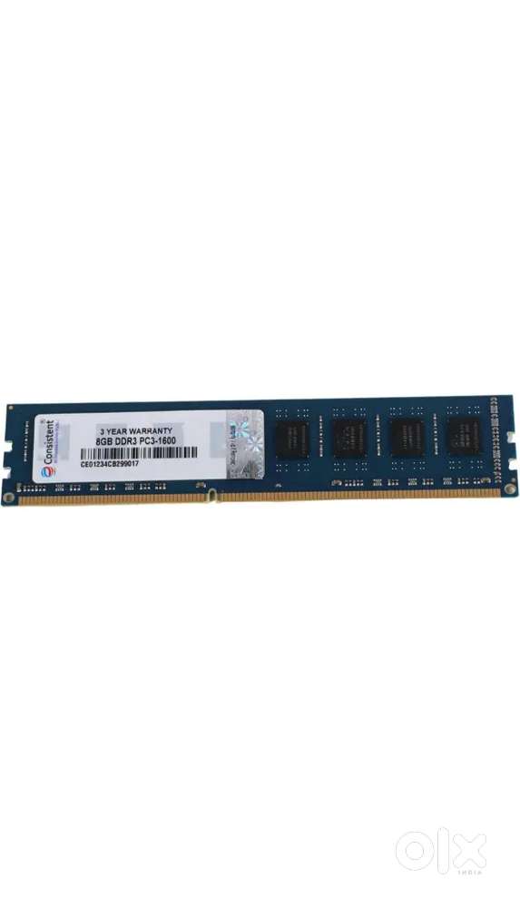 RAM Consistent 8GB DDR3 1600MHz product in warranty with bill