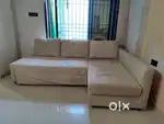 Used Ikea Sofa cum Bed - Corner Sofa with Storage - Friheten