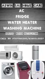 Ac washing machine fridge water heater service and repair installed