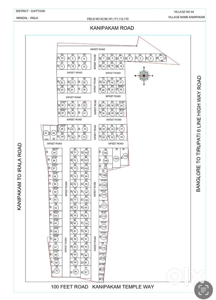 15 meters to Banglore - tirupati Highway