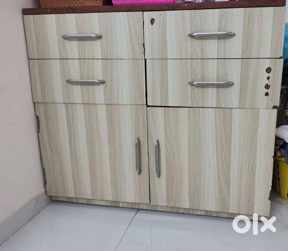 wooden cabinets witha multipal storage