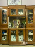 Spacious and sturdy wooden showcase