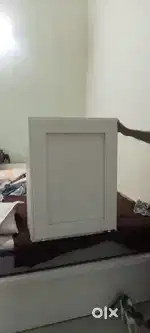Wall mounted folding table with built in storage shelves