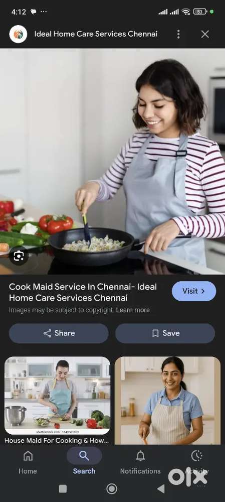 Need female cook for old age home 5am to 1pm