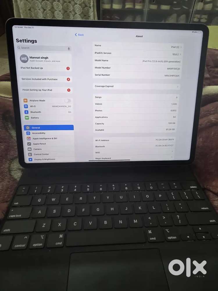 Ipad pro (12.9 inch ) 6th generation
