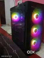 Gaming pc i5 12th generation RGB desktop with monitor and keyboard