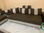 6 seater sofa + table