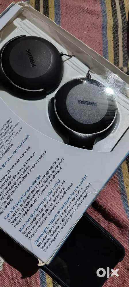 PHILIPS Audio Upbeat Tauh201 Wired On Ear Headphones with Mic (Black)