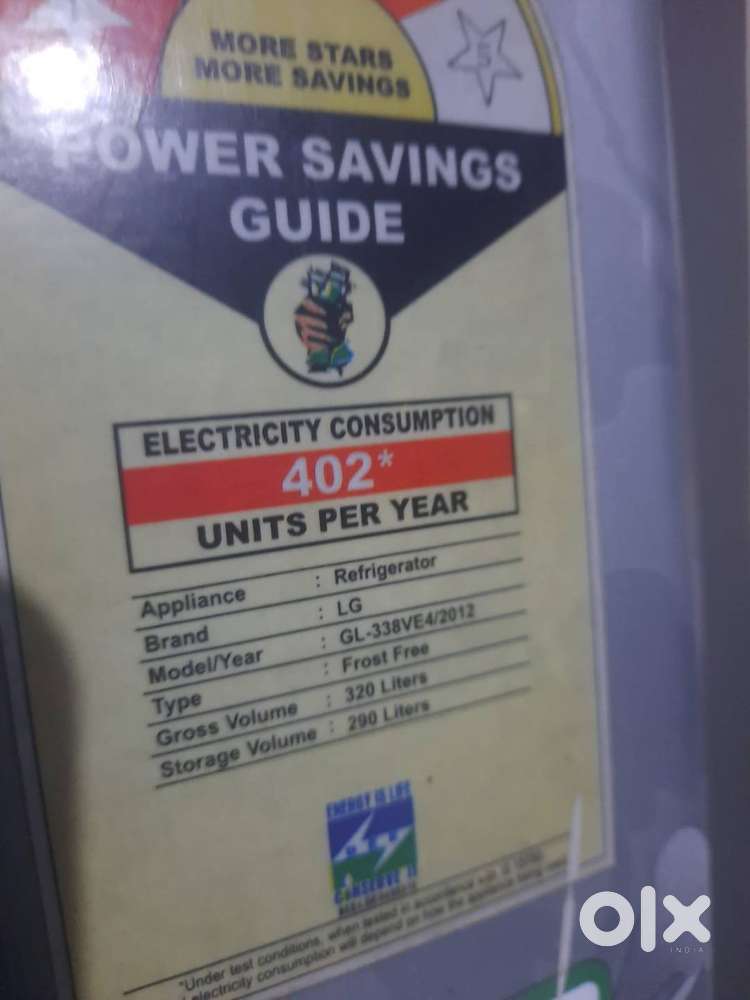 LG 320 Liter Double Door Serviceable Freeze