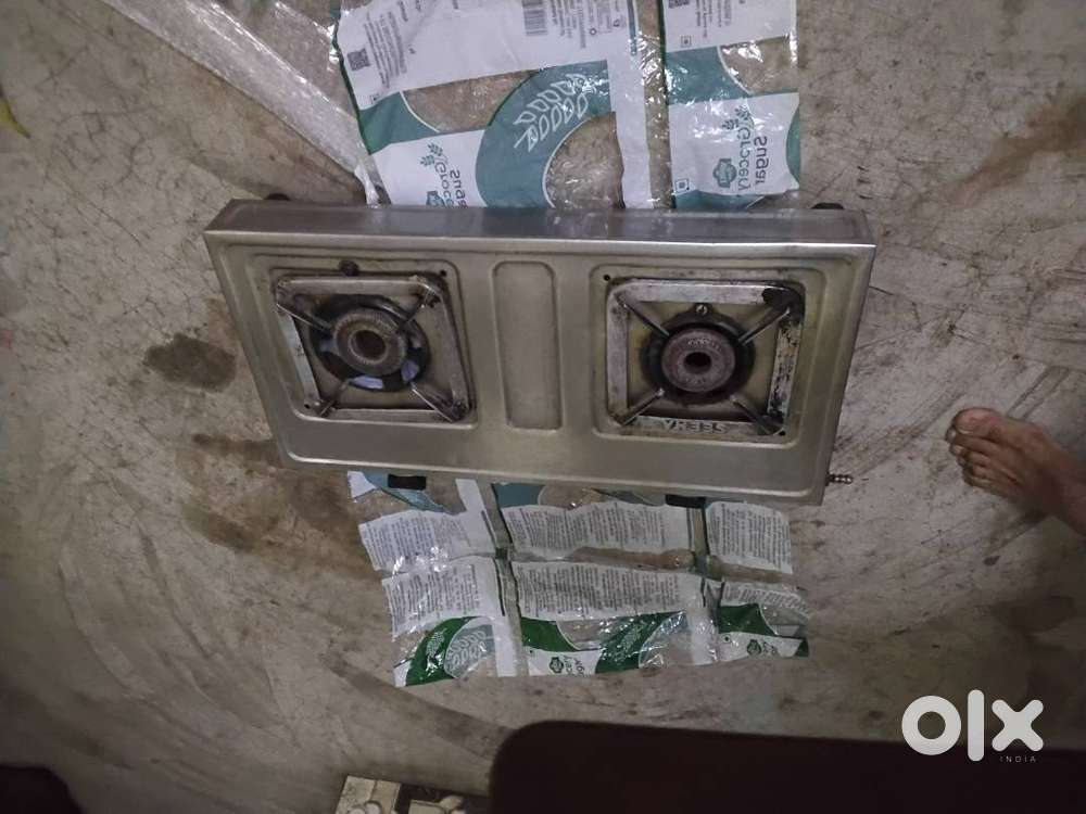 Steel Gas stove with 2 burners