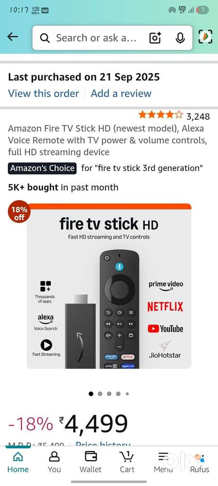 Amazon fire tv stick hd