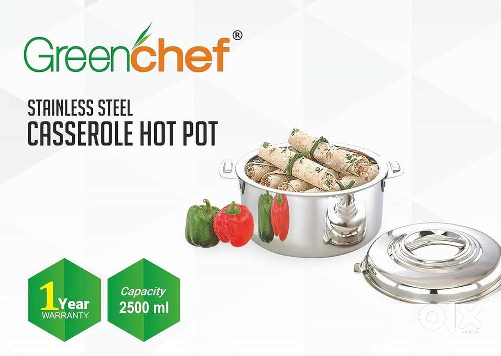 Brand Nea Greenchef Stainless Steel 2500ML Casserole 1 Year Warranty