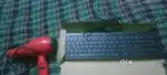 Dell KB216 wired keyboard and hair dryer