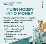 Genuine delivery boy needed from 8pm to 3 am daily
