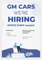 Office staff wanted male or female