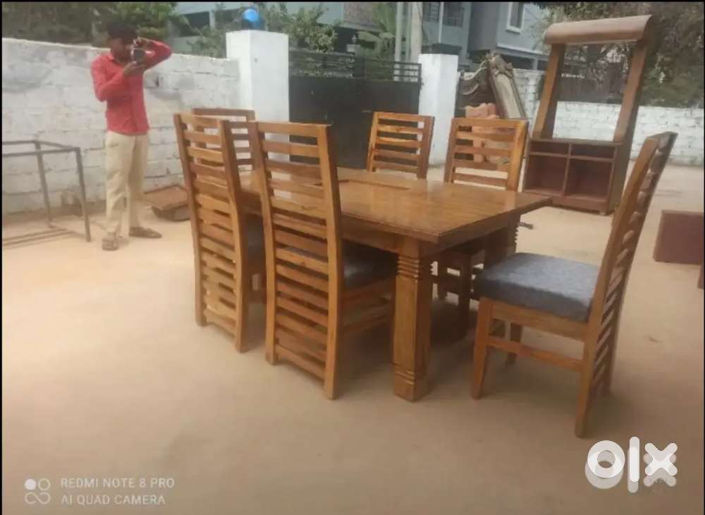 6 CHAIRS DINING TABLE AVAILABLE IN STARF FURNITURE